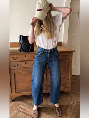 Twin Doves Denim by Emerson Fry The Barrel Jean in Dark Nova size 24